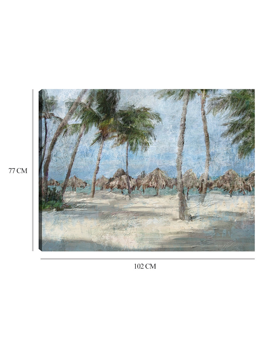 Cuadro decorativo Paseo por la playa técnica mixta Trópico 9