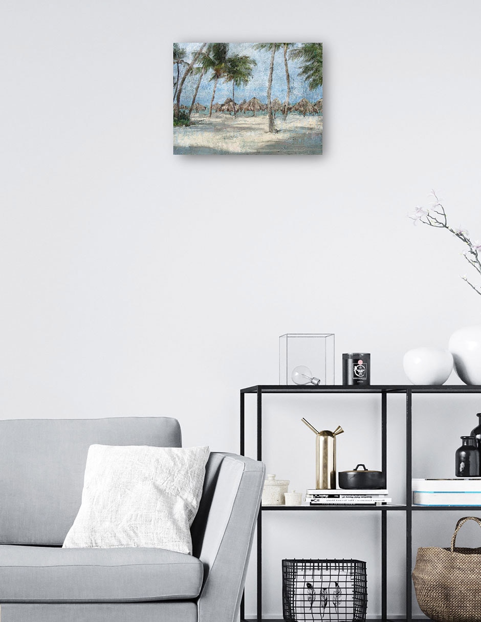 Cuadro decorativo Paseo por la playa técnica mixta Trópico 2