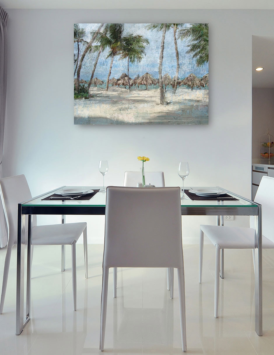Cuadro decorativo Paseo por la playa técnica mixta Trópico 6
