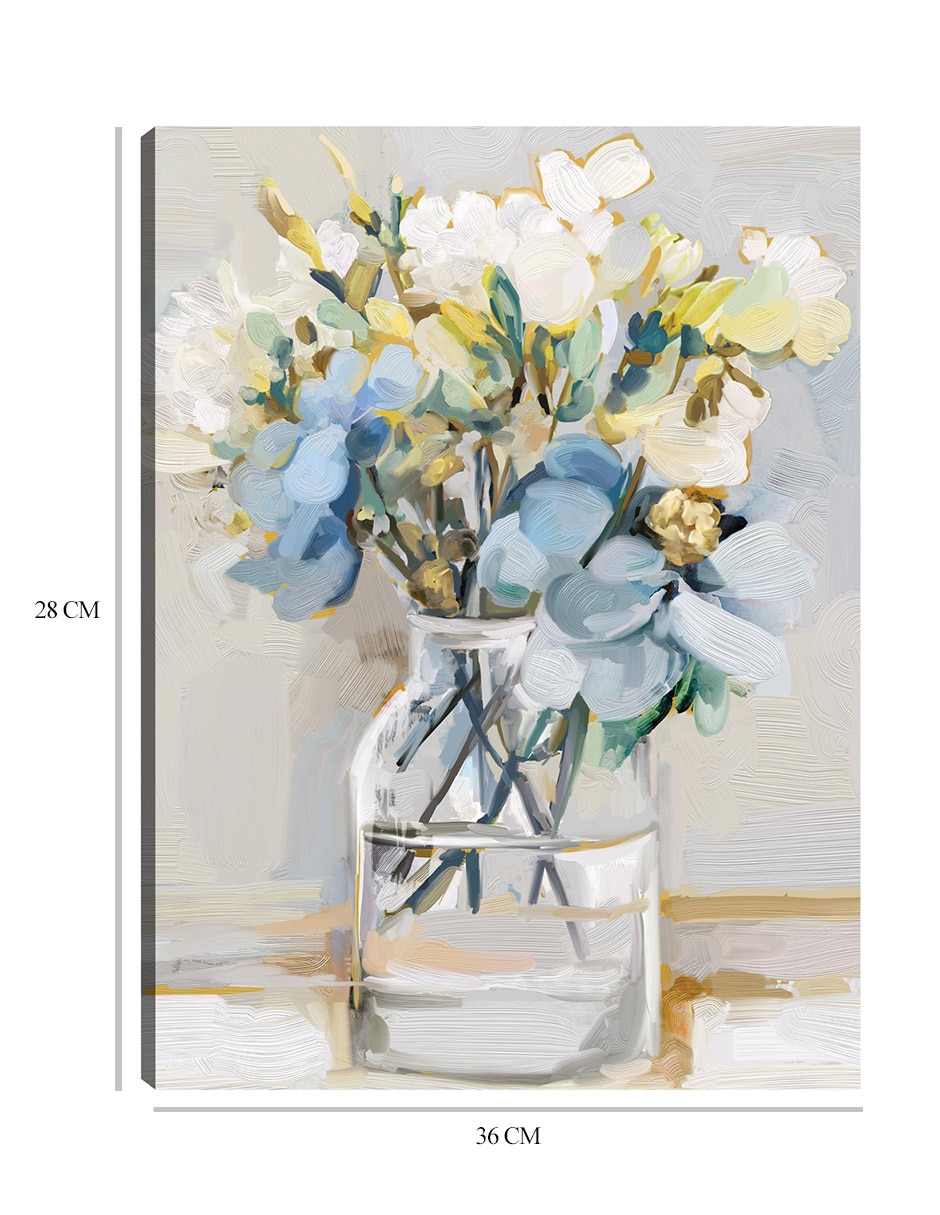 Cuadro decorativo Pequeñas flores III técnica mixta Floreros 2