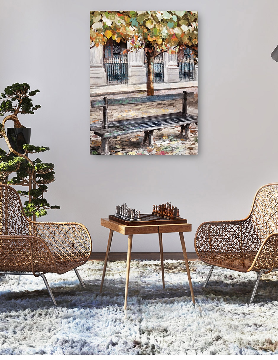 Cuadro decorativo Pausa parisina técnica mixta Lugares 5