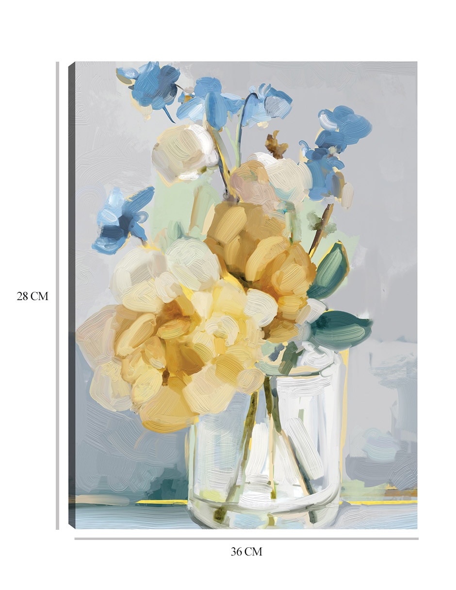 Cuadro decorativo Pequeñas flores II técnica mixta Floreros 2