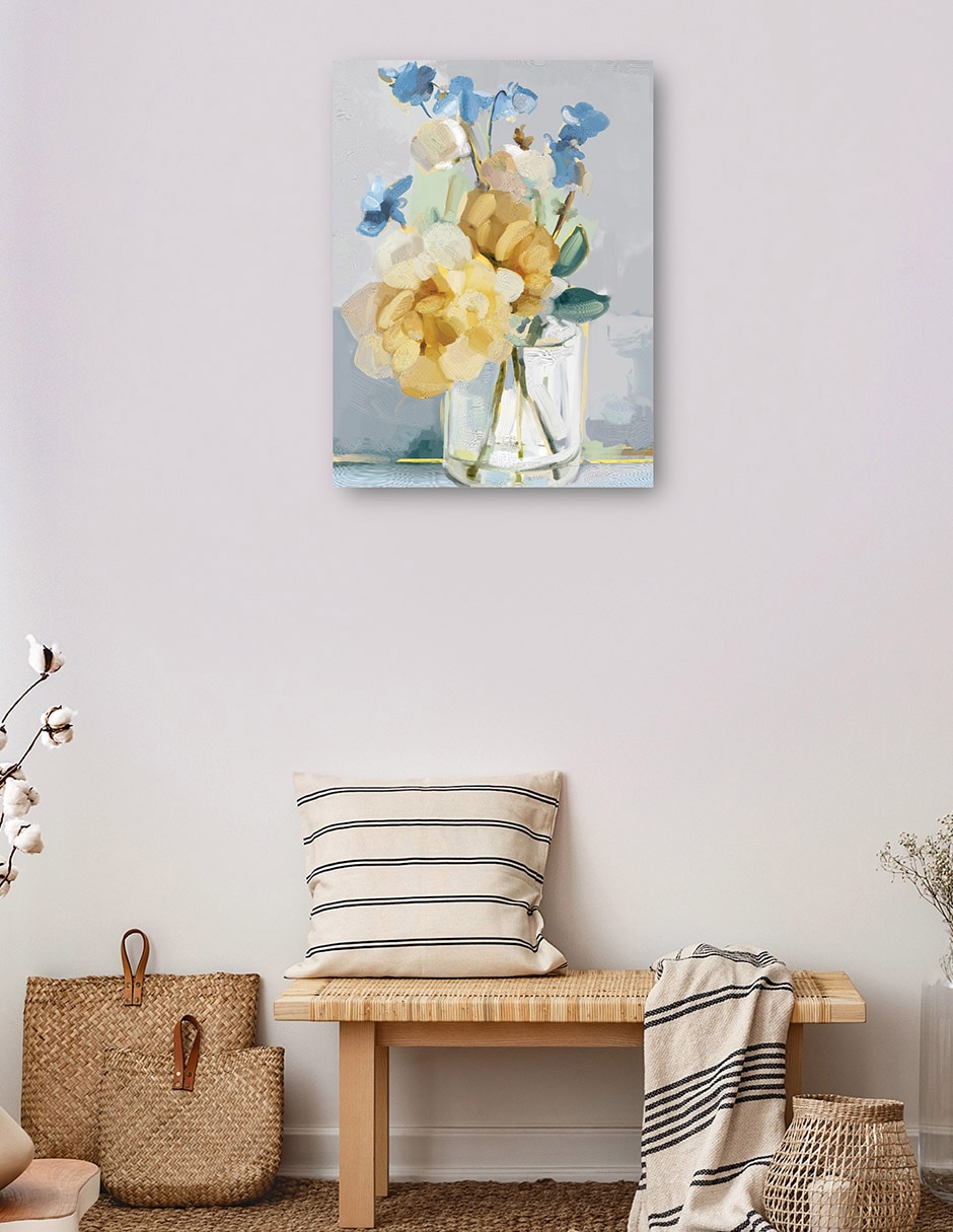 Cuadro decorativo Pequeñas flores II técnica mixta Floreros 3