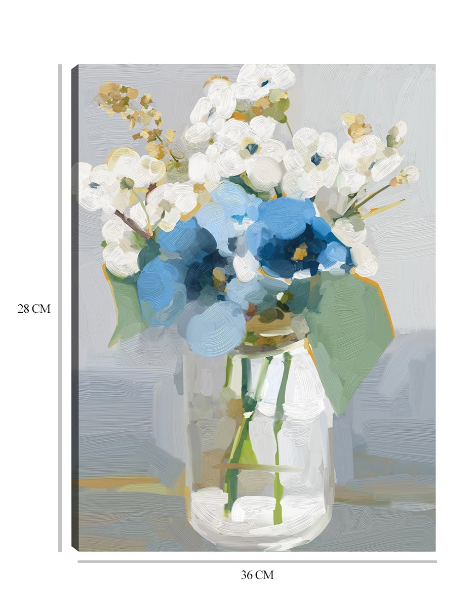 Cuadro decorativo Pequeñas flores IV técnica mixta Floreros 9