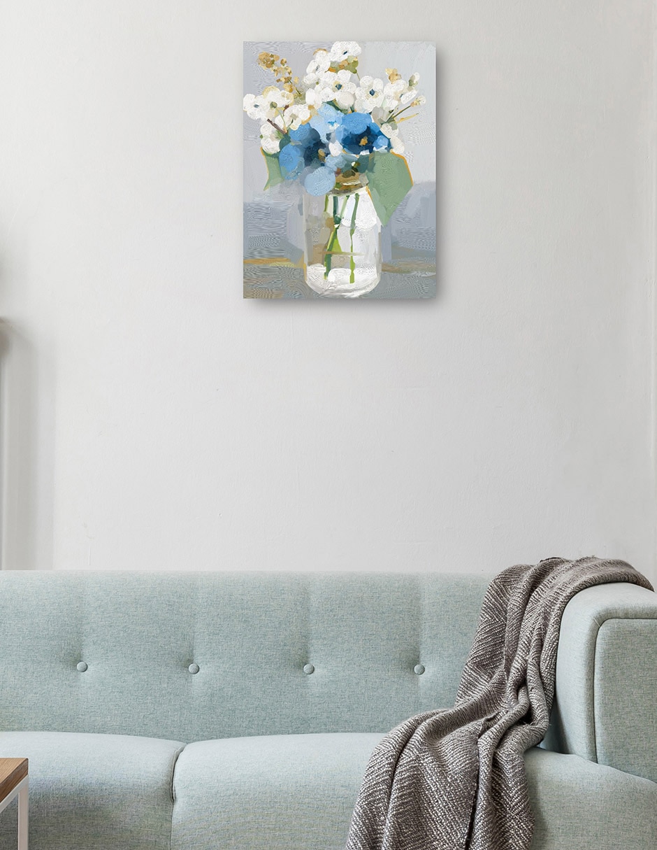 Cuadro decorativo Pequeñas flores IV técnica mixta Floreros 2
