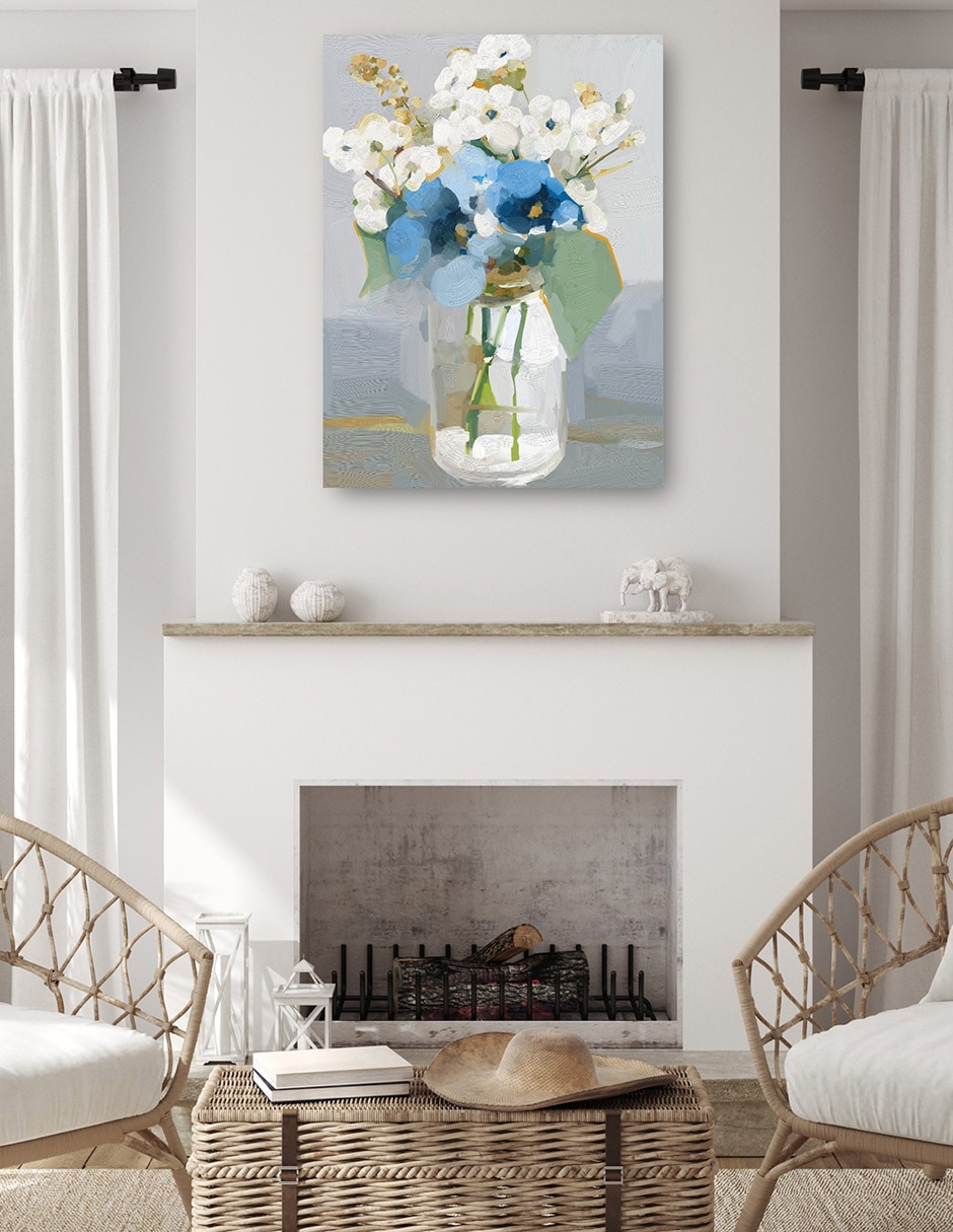 Cuadro decorativo Pequeñas flores IV técnica mixta Floreros 4