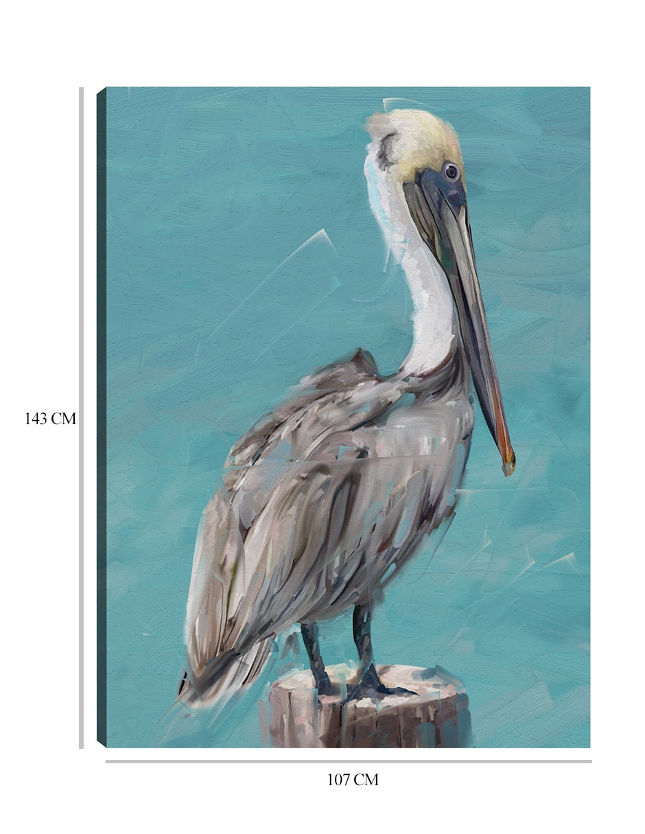 Cuadro decorativo Perca pelícano I técnica mixta Aves Silvestres 2