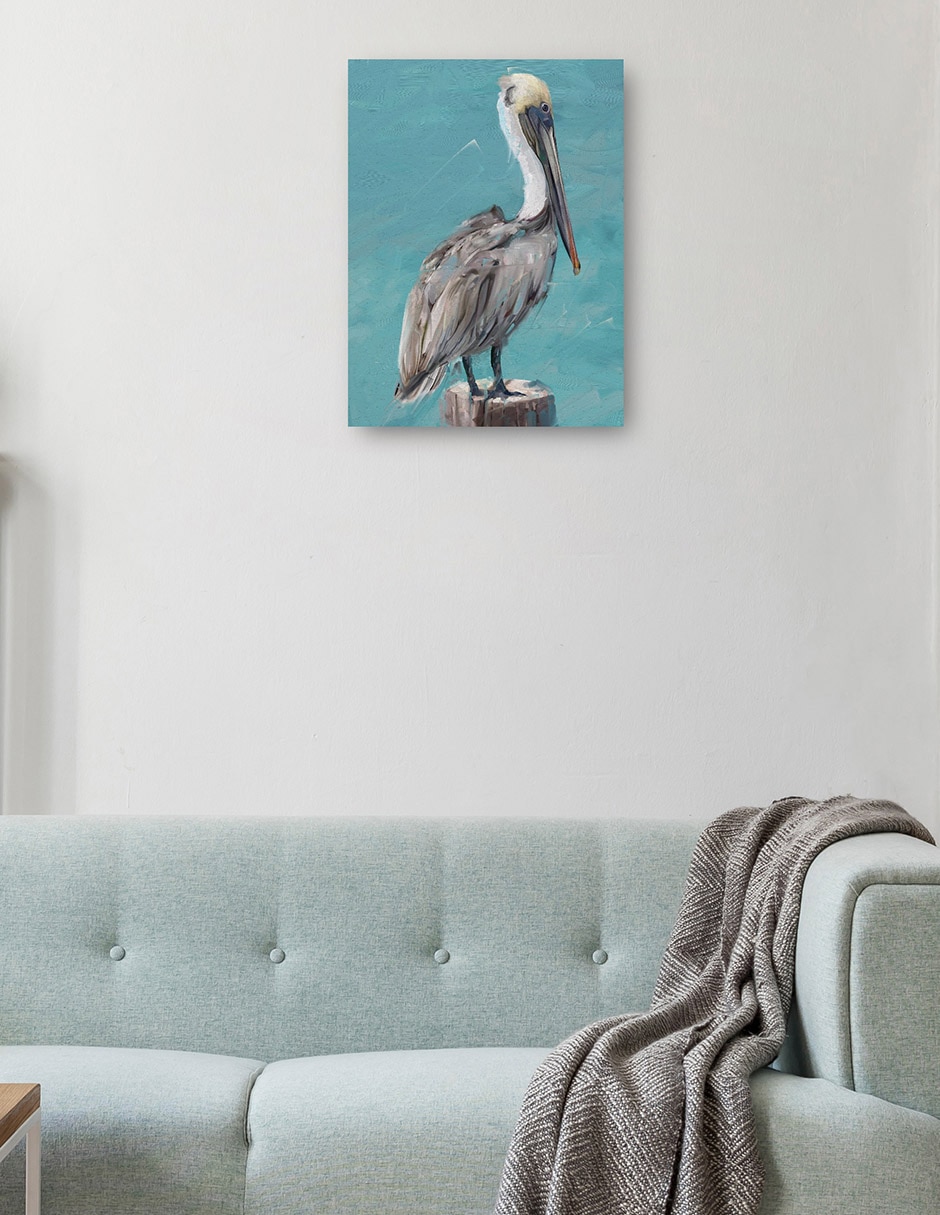 Cuadro decorativo Perca pelícano I técnica mixta Aves Silvestres 2