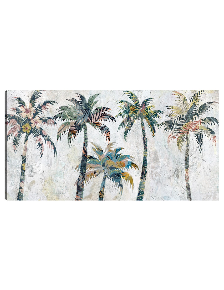 Cuadro decorativo Patrones de palmeras II técnica mixta Trópico