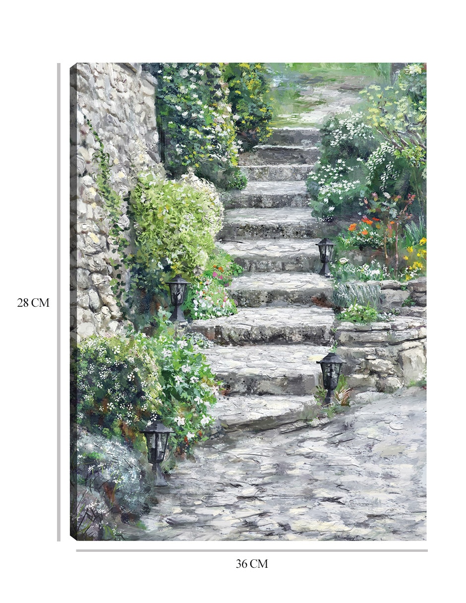 Cuadro decorativo Pasos de jardín técnica mixta Lugares 2