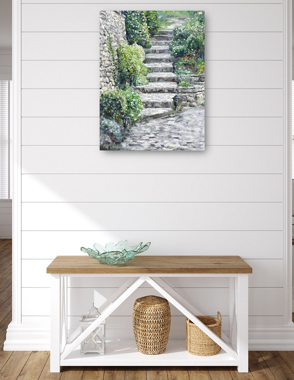 Cuadro decorativo Pasos de jardín técnica mixta Lugares 4