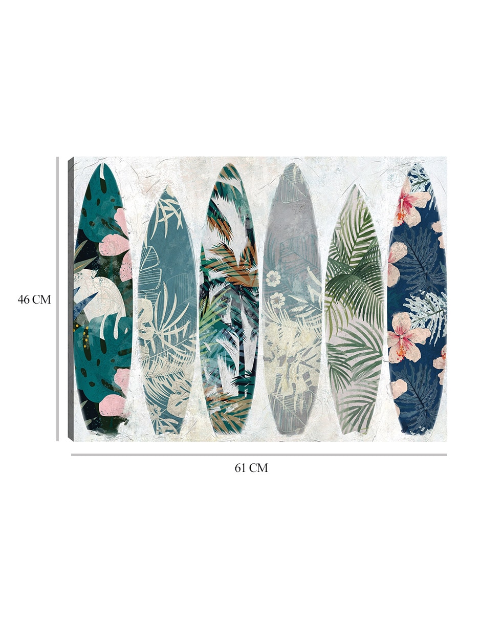 Cuadro decorativo Patrones de surf técnica mixta Objetos 2