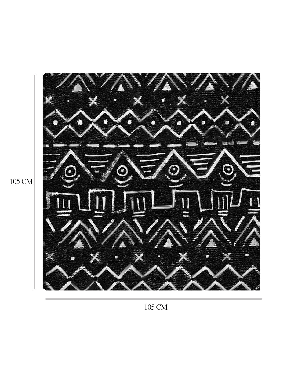 Cuadro decorativo Patrones de tela de barro I técnica mixta Formas 2