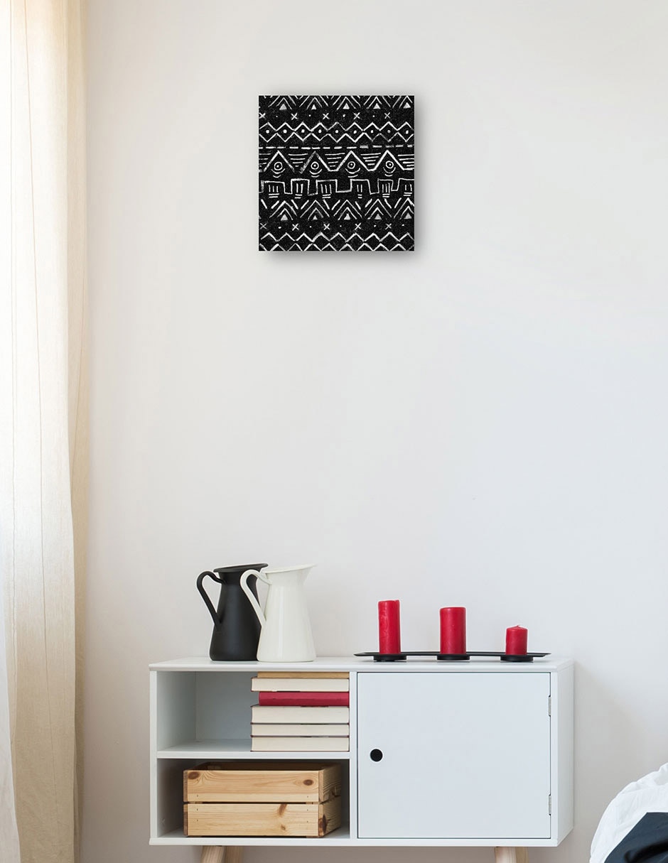 Cuadro decorativo Patrones de tela de barro I técnica mixta Formas 3