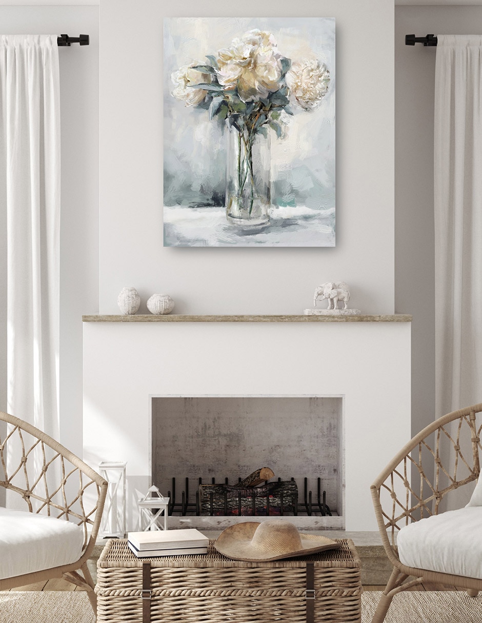 Cuadro decorativo Peonías preciosas I técnica mixta Floreros 4