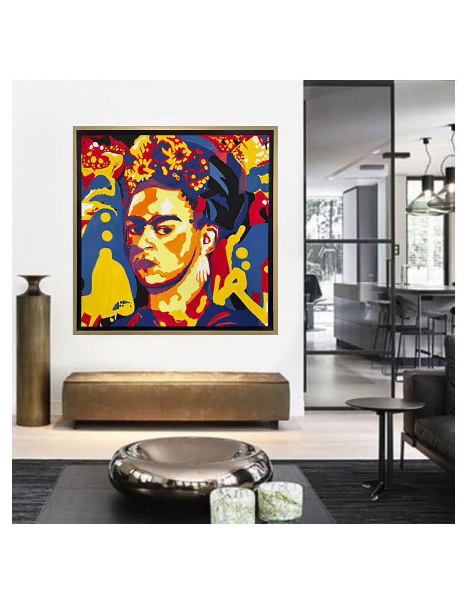 Pintura Frida Frida técnica acrílico Pop Art 4