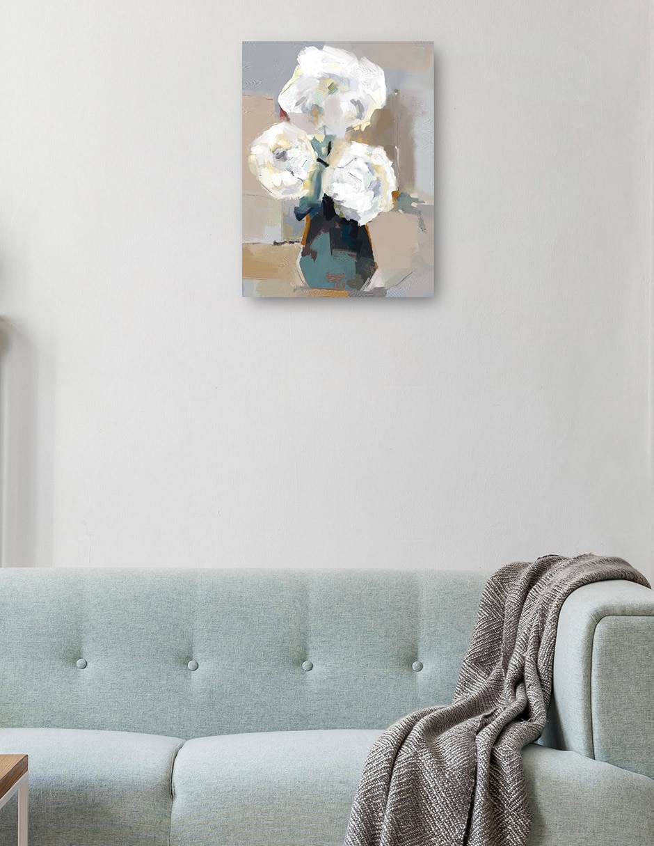 Cuadro decorativo Pétalo Panache IV técnica mixta Floreros 2