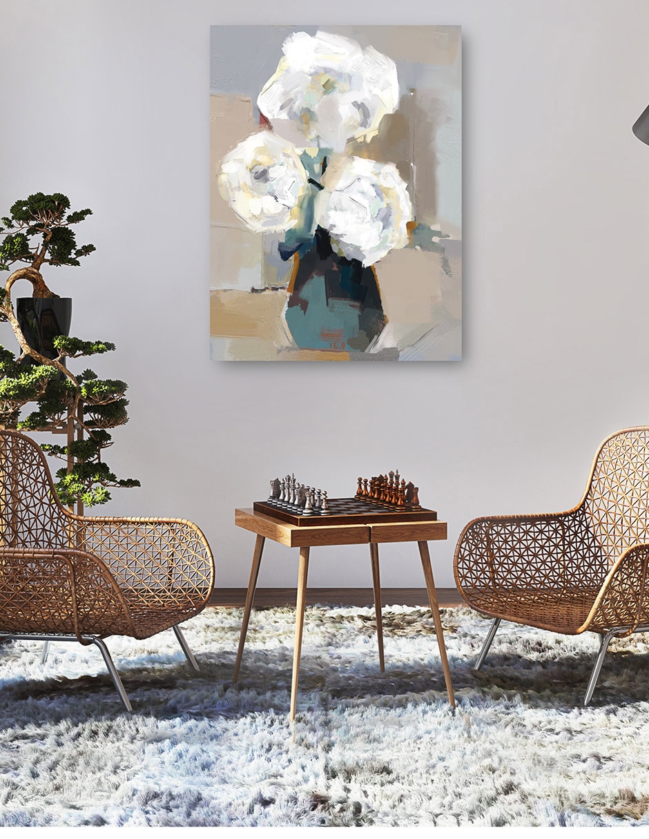 Cuadro decorativo Pétalo Panache IV técnica mixta Floreros 5