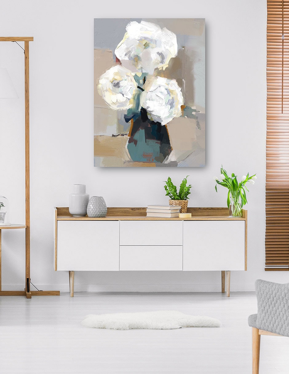 Cuadro decorativo Pétalo Panache IV técnica mixta Floreros 6