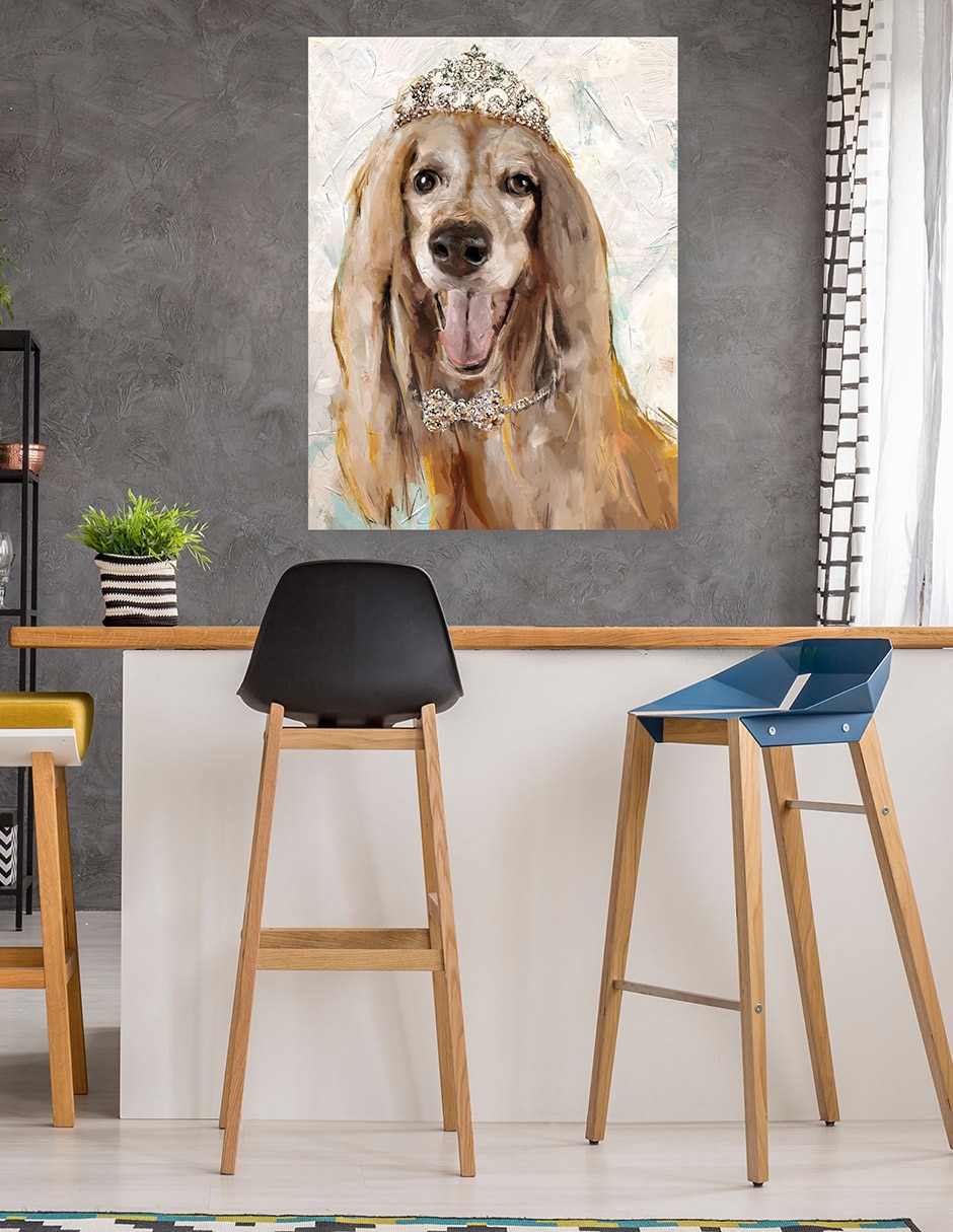 Cuadro decorativo Perrito divas IV técnica mixta Animales Domésticos 5