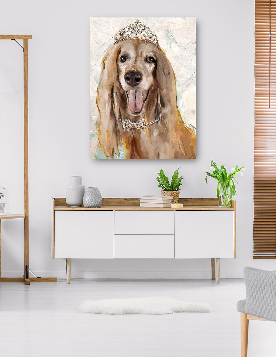 Cuadro decorativo Perrito divas IV técnica mixta Animales Domésticos 6