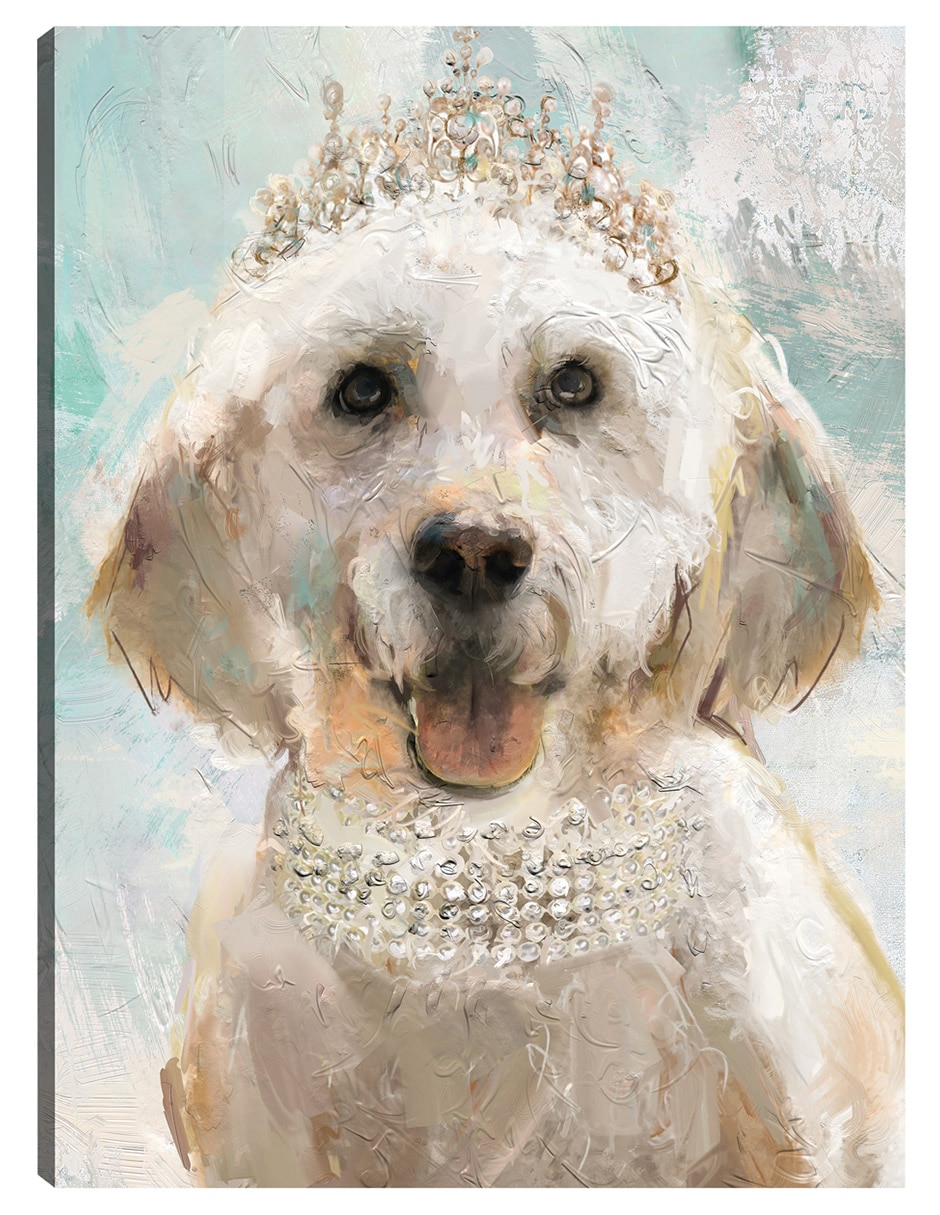 Cuadro decorativo Perrito divas I técnica mixta Animales Domésticos