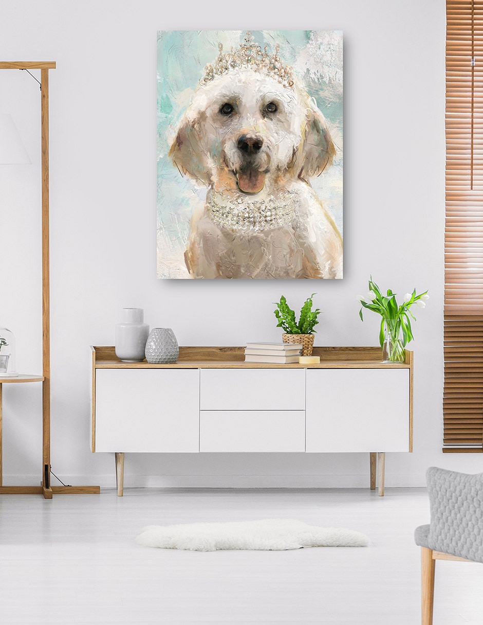 Cuadro decorativo Perrito divas I técnica mixta Animales Domésticos 6