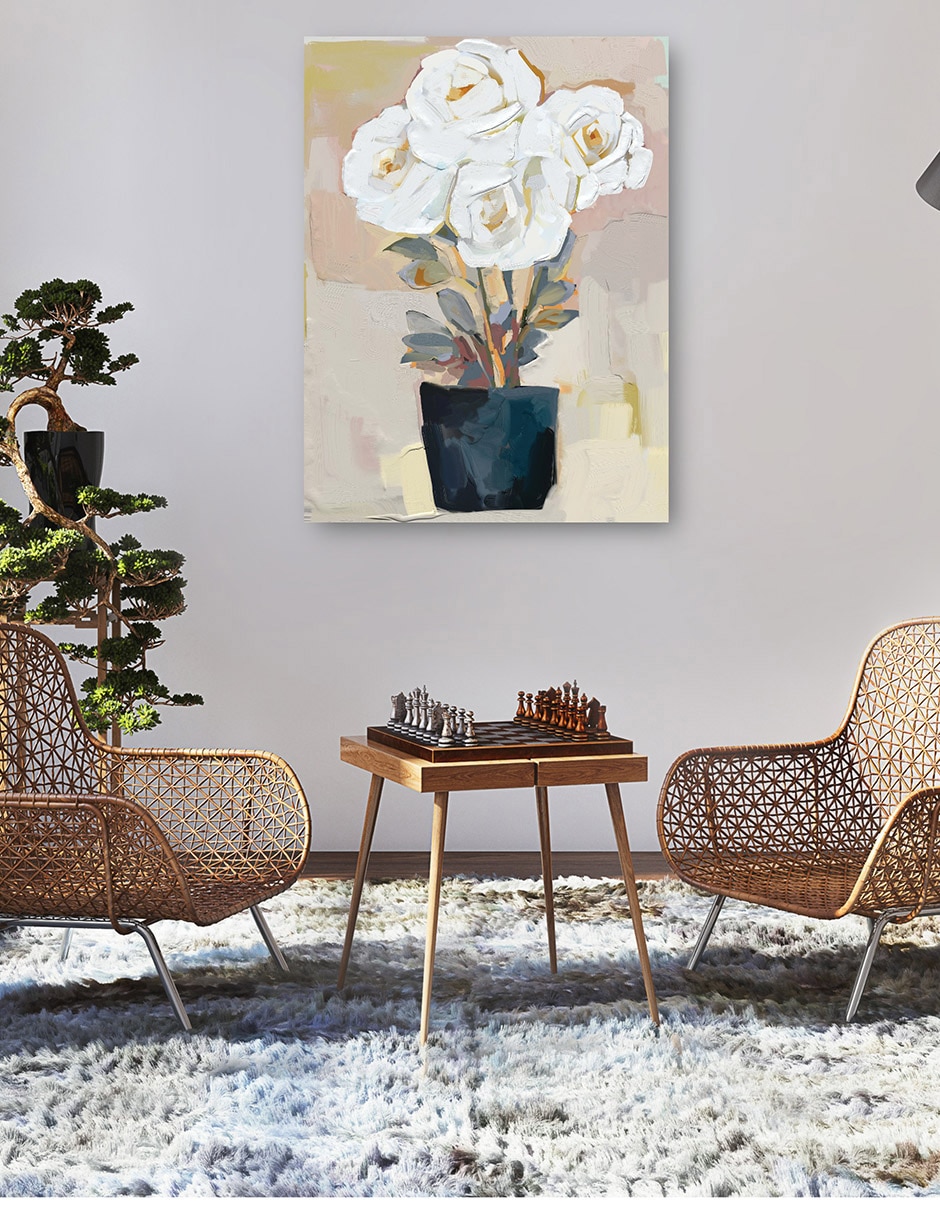Cuadro decorativo Pétalo Panache III técnica mixta Macetas 5