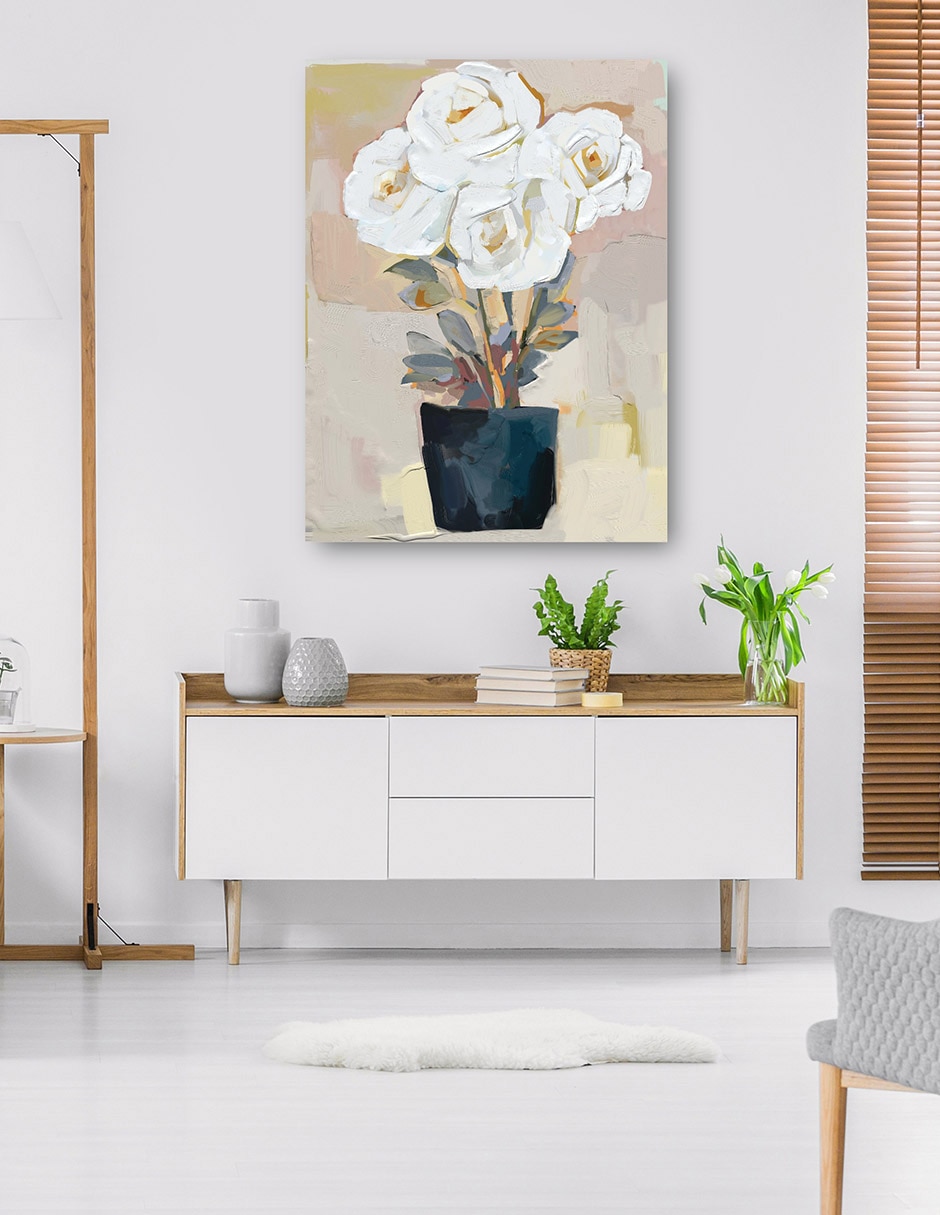 Cuadro decorativo Pétalo Panache III técnica mixta Macetas 6
