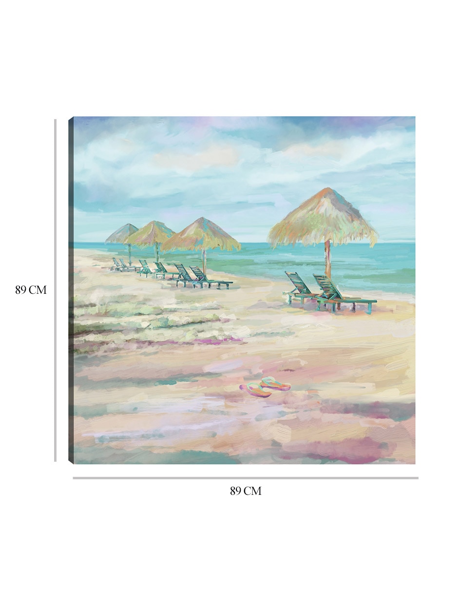 Cuadro decorativo Playa luz feliz técnica mixta Playas 2