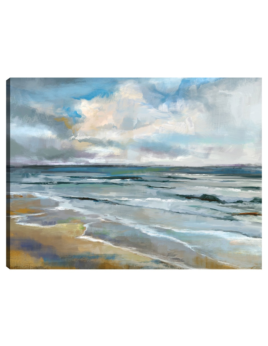 Cuadro decorativo Playa de otoño técnica mixta Playas Cuadro decorativo Playa de otoño técnica mixta Playas