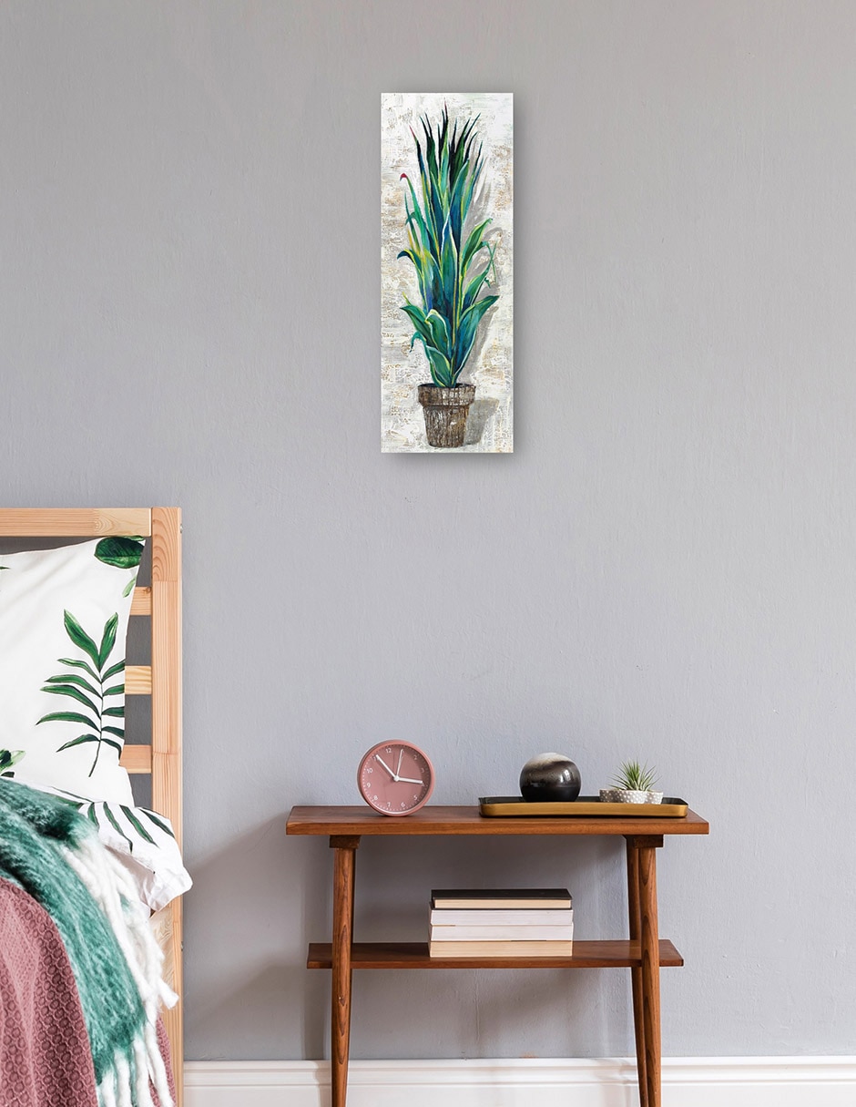 Cuadro decorativo Perfil de cactus II técnica mixta Macetas 3