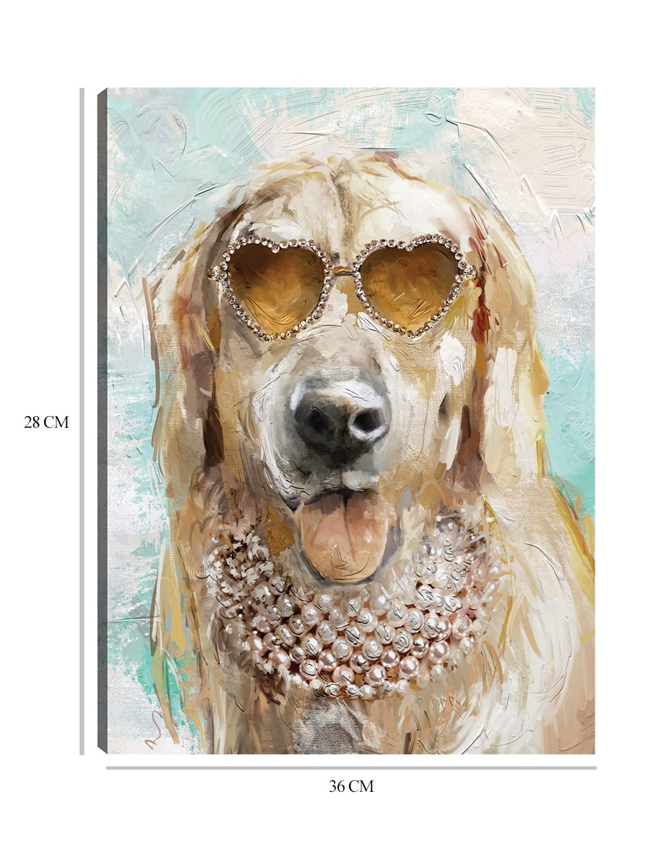 Cuadro decorativo Perrito divas II técnica mixta Animales Domésticos 2