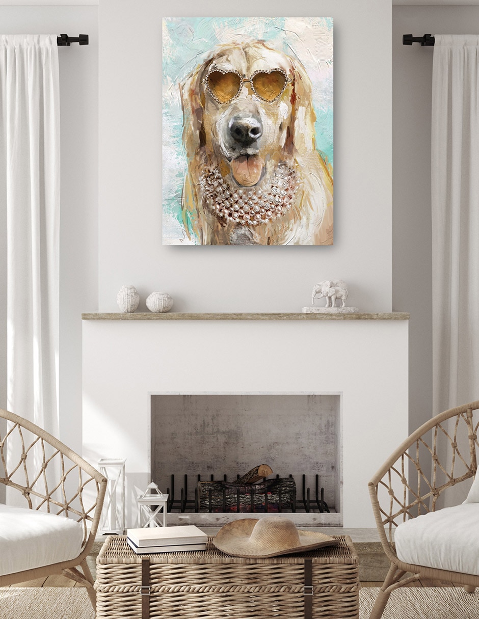 Cuadro decorativo Perrito divas II técnica mixta Animales Domésticos 4