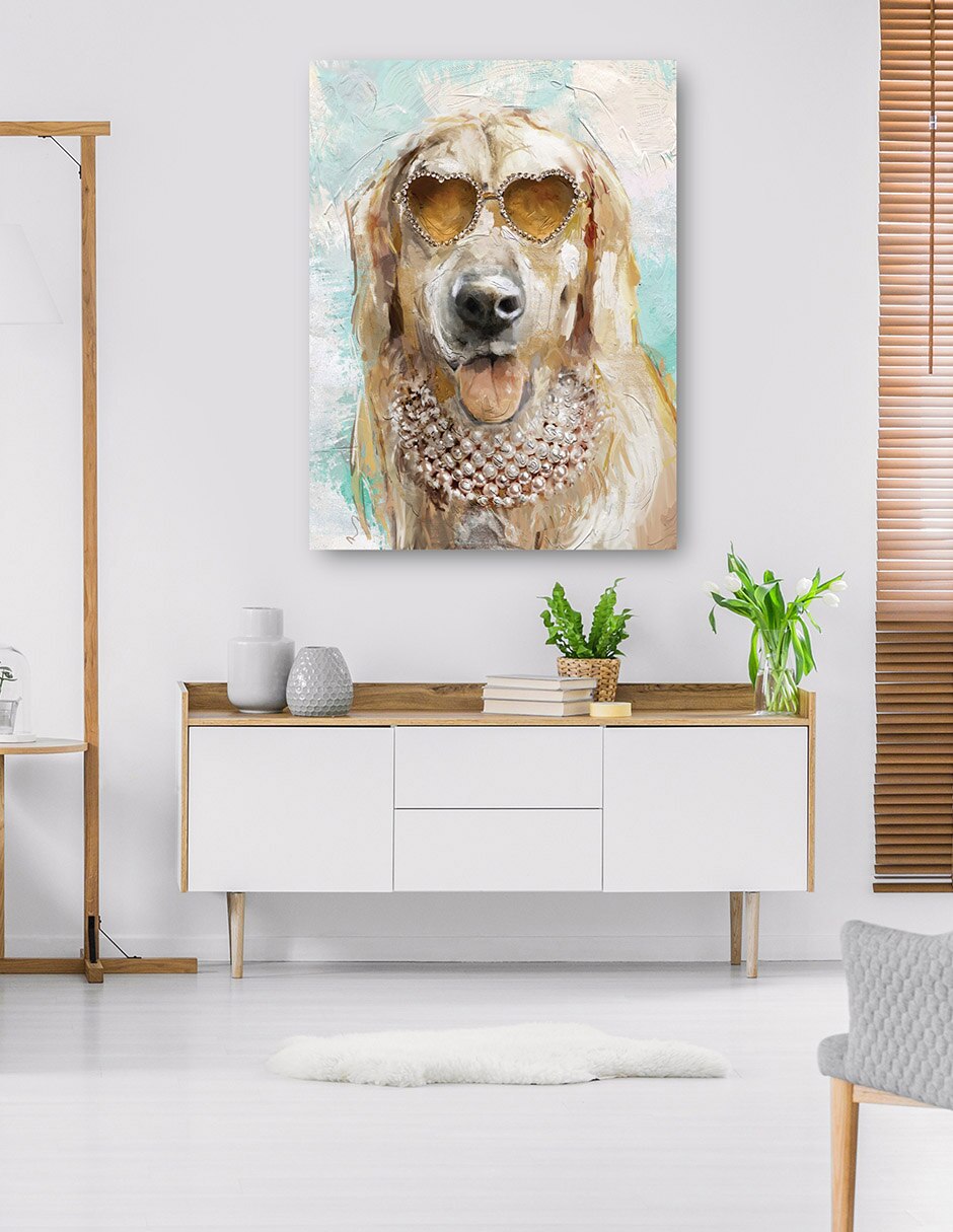 Cuadro decorativo Perrito divas II técnica mixta Animales Domésticos 6