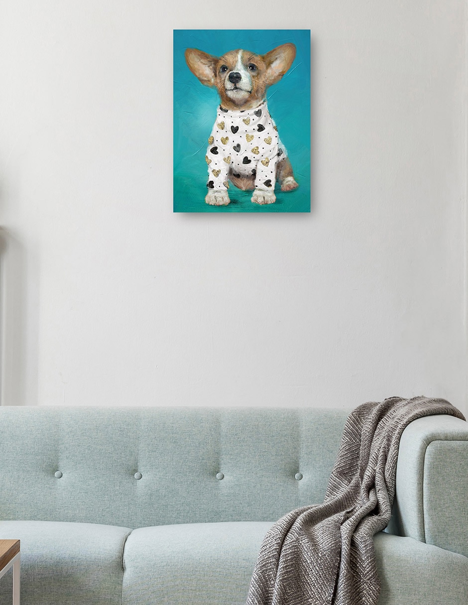 Cuadro decorativo PJ cachorros IV técnica mixta Animales Domésticos 3