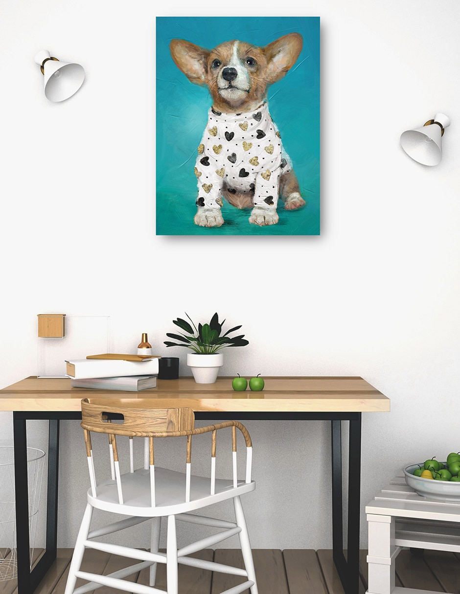 Cuadro decorativo PJ cachorros IV técnica mixta Animales Domésticos 5