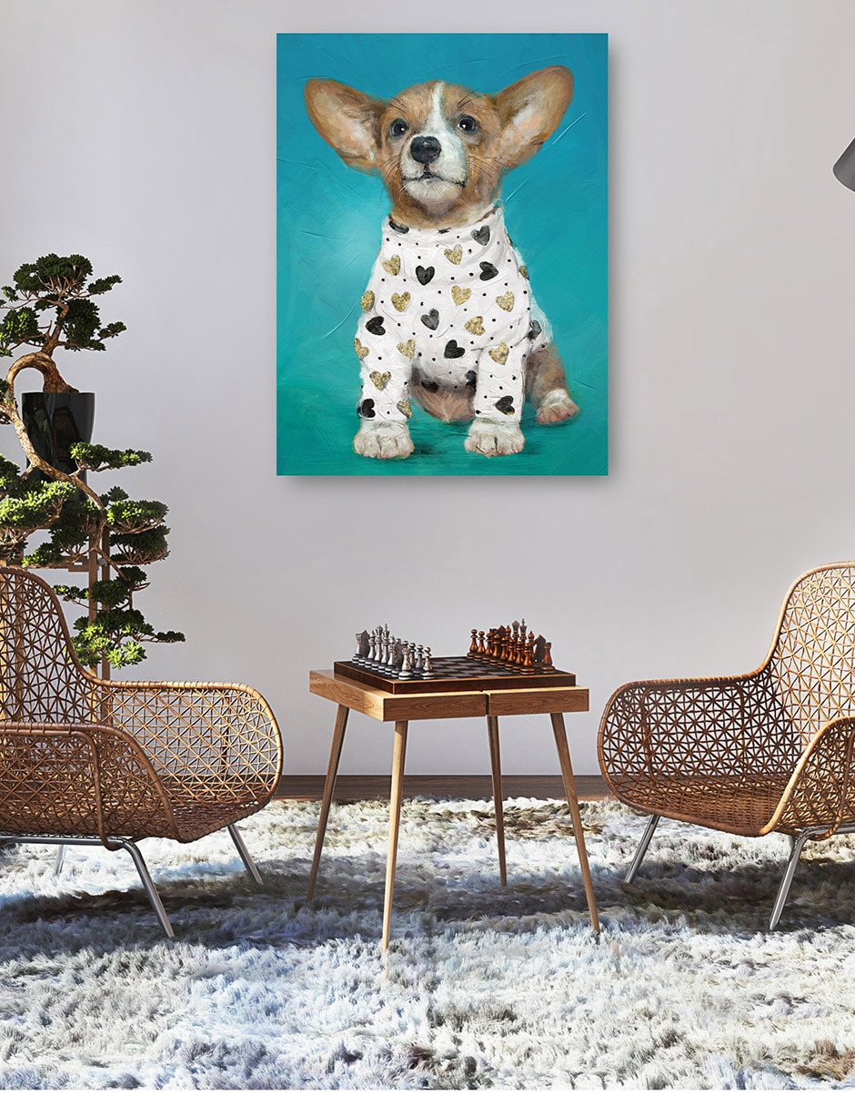Cuadro decorativo PJ cachorros IV técnica mixta Animales Domésticos 6