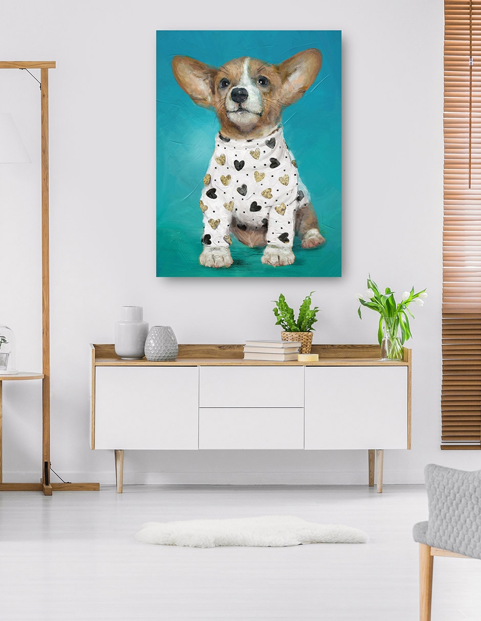Cuadro decorativo PJ cachorros IV técnica mixta Animales Domésticos 7