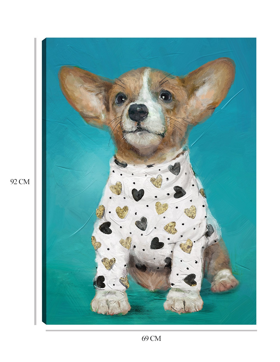 Cuadro decorativo PJ cachorros IV técnica mixta Animales Domésticos 2