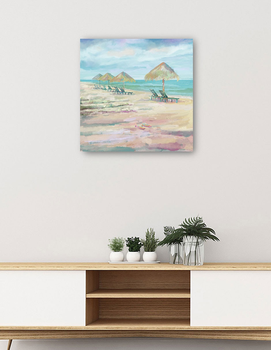 Cuadro decorativo Playa luz feliz técnica mixta Playas 5
