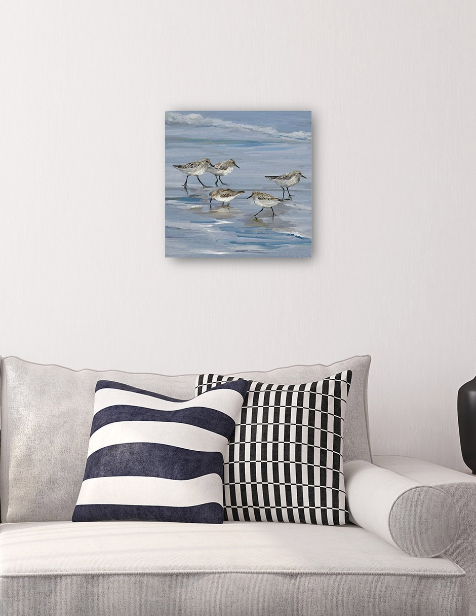 Cuadro decorativo Playa de la lavandera II técnica mixta Aves Silvestres 4