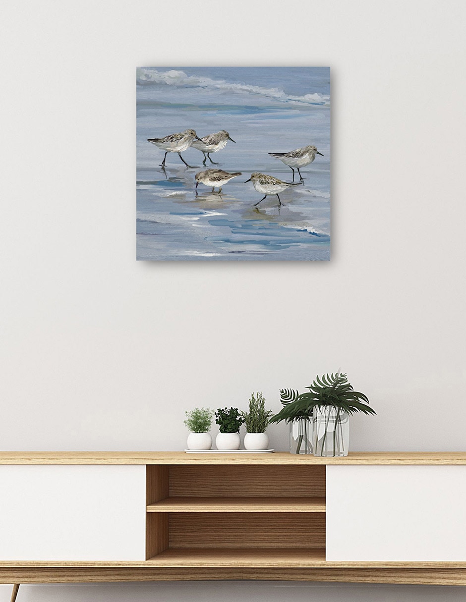 Cuadro decorativo Playa de la lavandera II técnica mixta Aves Silvestres 5