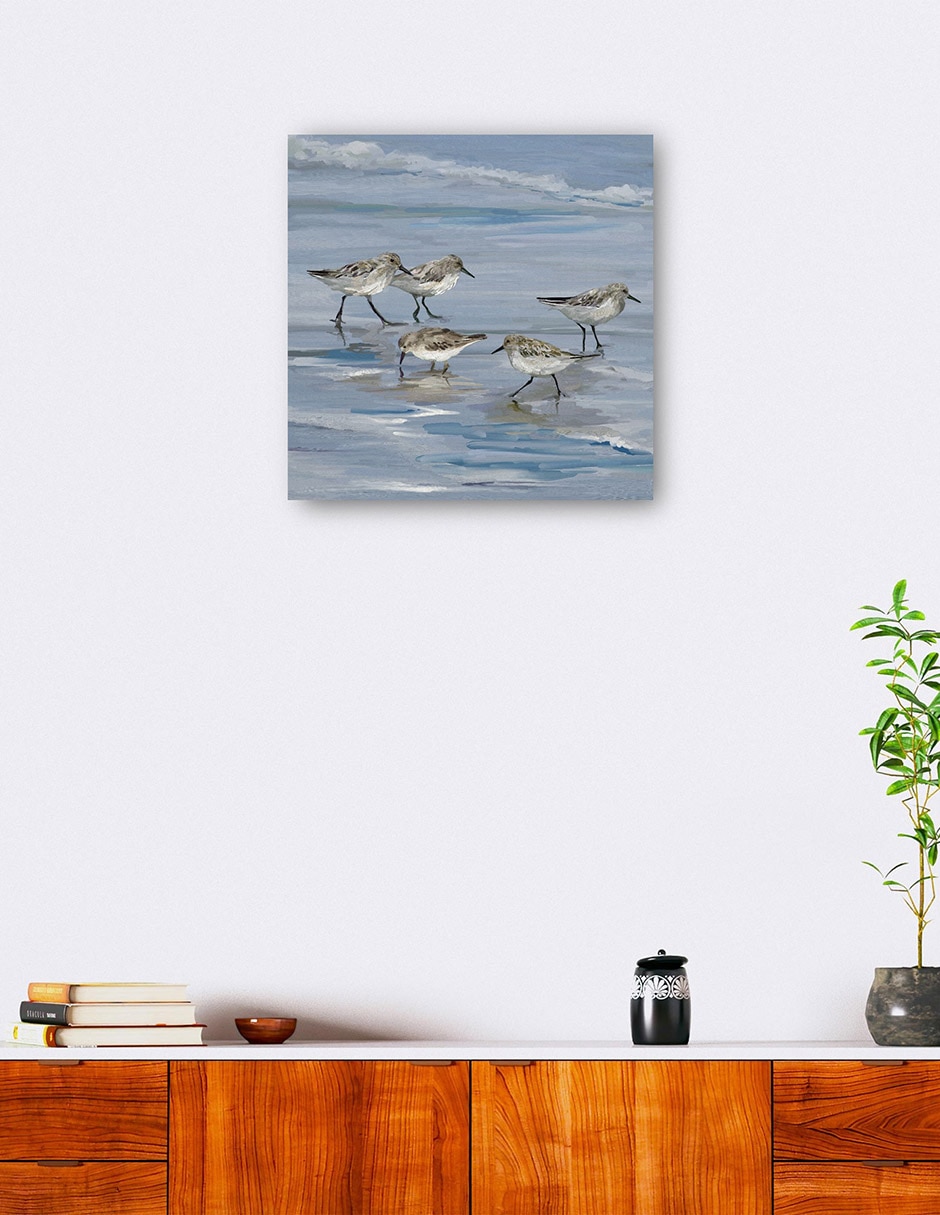 Cuadro decorativo Playa de la lavandera II técnica mixta Aves Silvestres 6
