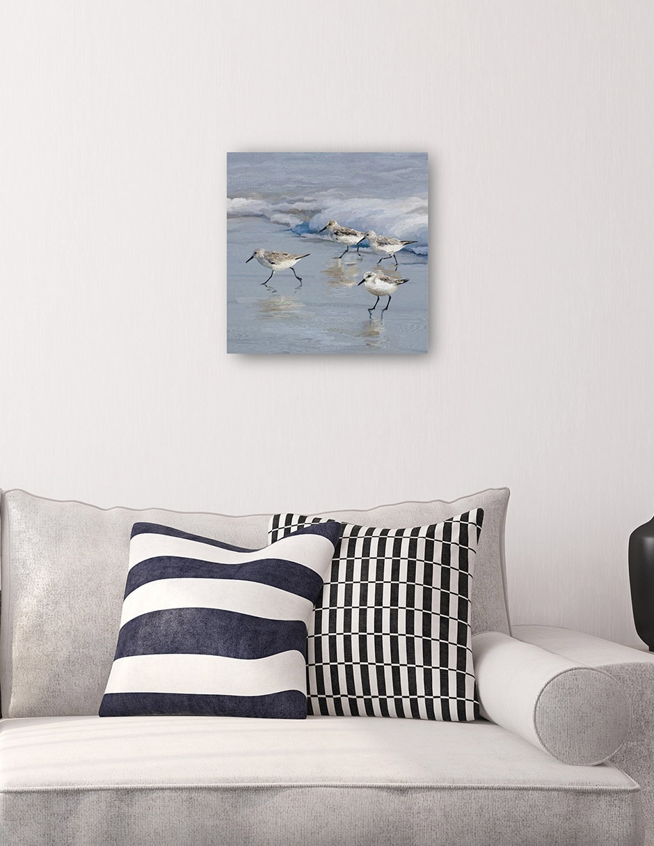 Cuadro decorativo Playa de la lavandera I técnica mixta Aves Silvestres 4