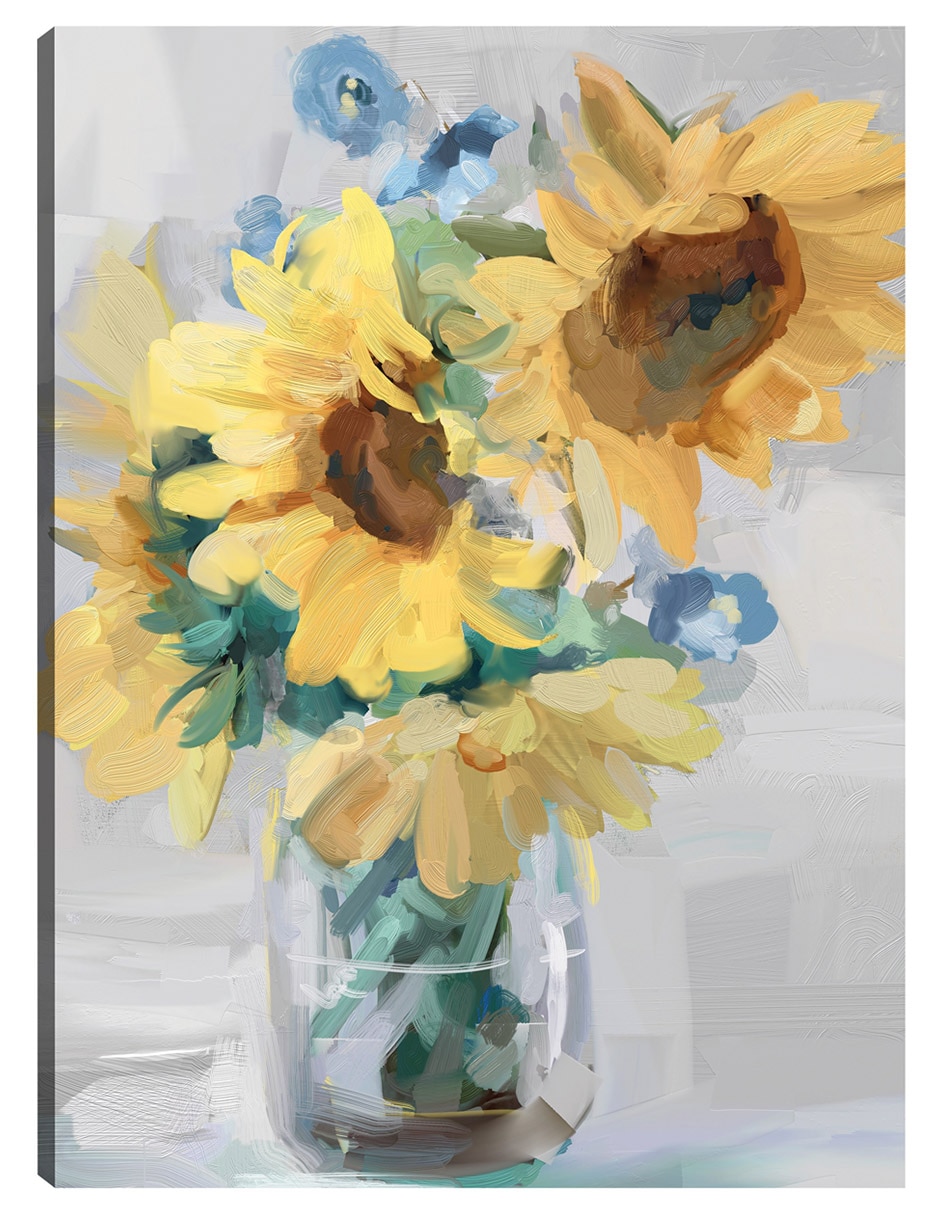 Cuadro decorativo Petite Fleurs Girasoles II técnica mixta Girasoles Cuadro decorativo Petite Fleurs Girasoles II técnica mixta Girasoles