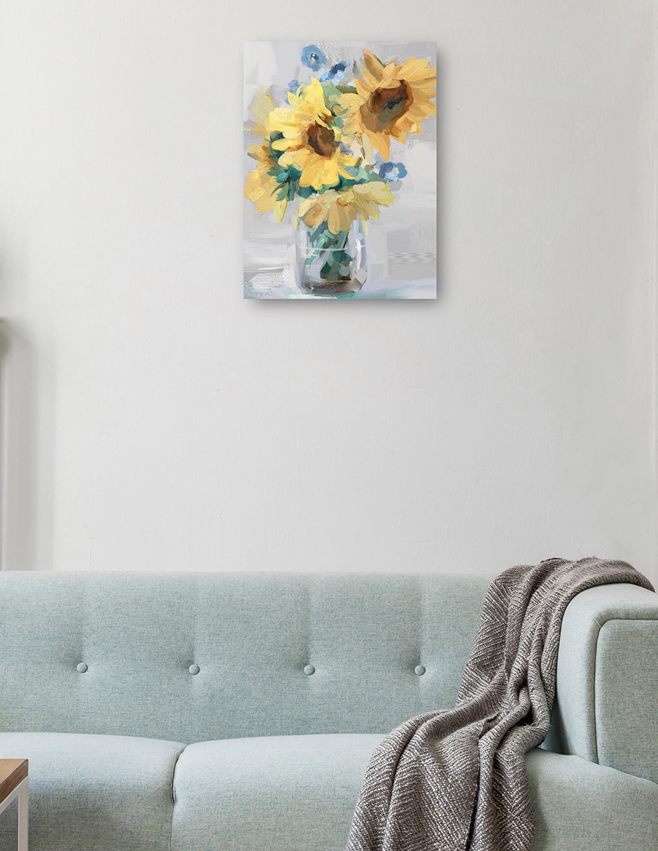 Cuadro decorativo Petite Fleurs Girasoles II técnica mixta Girasoles 2
