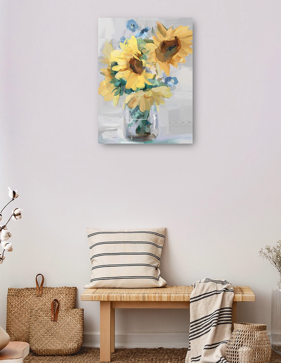 Cuadro decorativo Petite Fleurs Girasoles II técnica mixta Girasoles 3