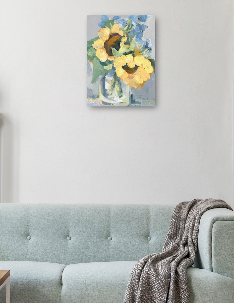 Cuadro decorativo Petite Fleurs Girasoles I técnica mixta Girasoles 2