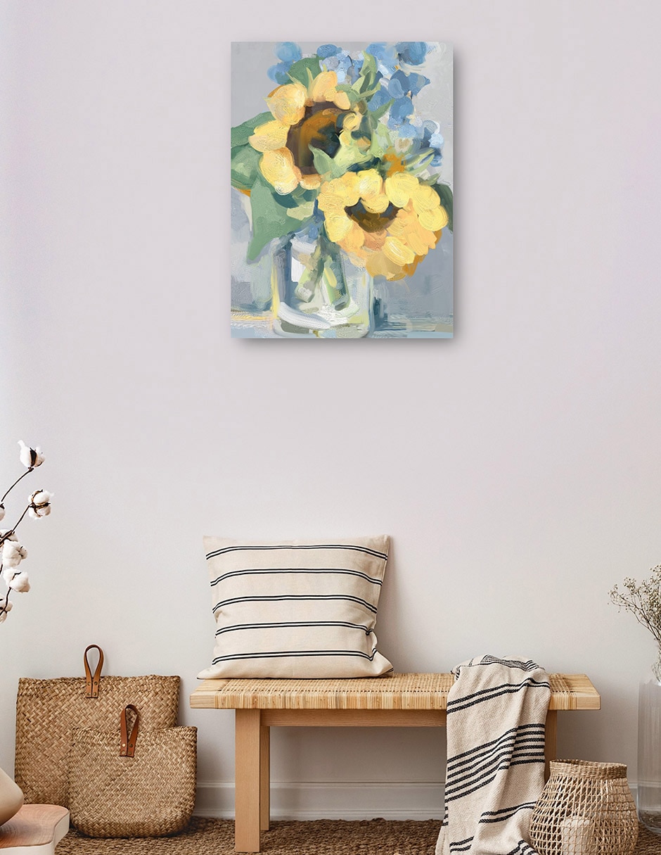 Cuadro decorativo Petite Fleurs Girasoles I técnica mixta Girasoles 3